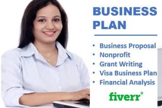 write loan startup or  investment  business plan or business proposal