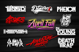 do creative dj band typography producer hip hop and any text logo