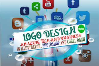 create an amazing tech and business logo