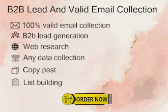 do email collection, web scraping, mining and research