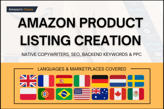create SEO optimised amazon product listings with in depth research