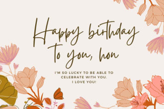 create new style happy birthday card with best wishes