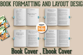 do book interior design layout and book cover with coloring book formatting kdp