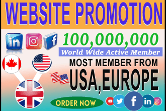 promote and advertise your website on social media in USA audience