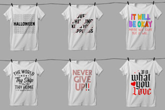 do creative typography and custom graphic t shirt
