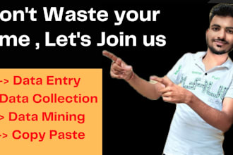 do freelance data entry, copy paste