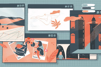 design flat and modern website illustration