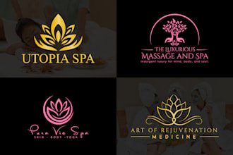 create spa yoga health massage skincare  logo