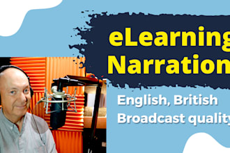 record a british english, male voice over for training