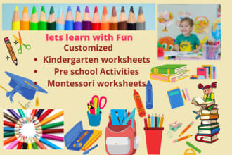 design kindergarten and preschool worksheets