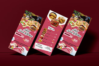 create professional rack card or dl flyer design