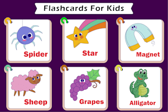 design  abc posters, and any type of flashcards for  kids