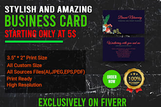 do creative business card design and brand identity