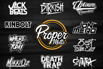 make unique typography music band and dj logo designs