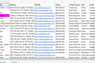 collect  company name, address, website and emails