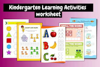 design kdp low content kids learning activity workbook interior
