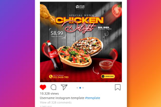 design attractive social media instagram and facebook posts