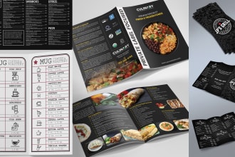 design restaurant menu, food menu, menu board, price list menu, flyer, brochure