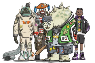 draw graffiti character, cool cartoon character