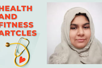 write health and fitness articles for your blog