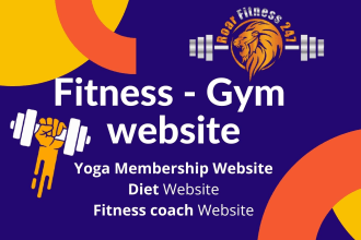 design premium fitness diet sports workout gym website