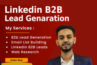 do data scraping,b2b lead generation, linkedin research