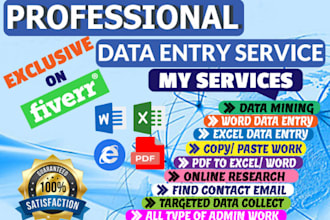 do data entry, web scraping or copy paste