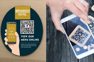 design qr code for your menu of restaurant bar cafe or spa