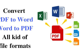 convert pdf to word, powerpoint slides in PPT or pptx format