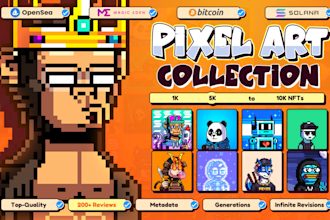create nft, crypto punk, pixel art, nft collection and digital art