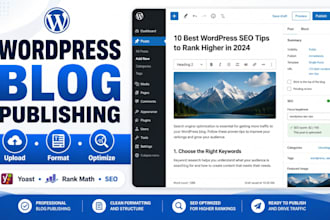 upload format and optimize wordpress blog posts for SEO