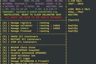 setup and configure staking mining nodes on the host