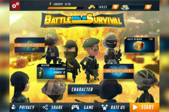 design game UI, gui, hud for consoles, PC and mobile