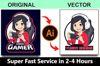 do vector tracing,  image to vector, logo tracing