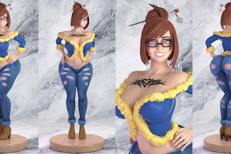 create 3d printables stl of your desired anime character
