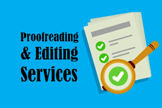 proofread and edit your work professionally