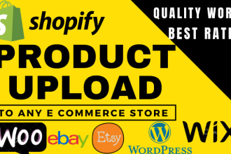 upload add products to your woocommerce shopify wix bigcommerce store