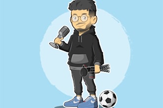 draw cartoon of yourself in my style