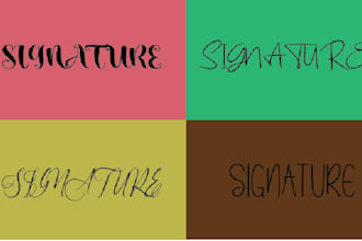 design professional, scripted, handwritten, signature logo