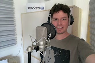 record enthusiastic voiceover in german and english