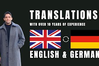 manually translate english to german, german to english