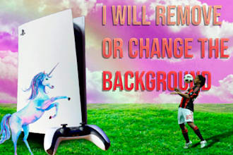 remove or change the background, and add light and shadow