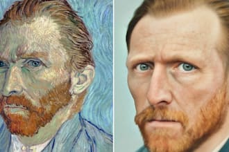 turn a historical statue or painting to a realistic figure