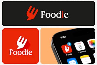do modern and minimalist restaurant food app icon logo design
