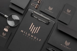 do modern minimalist luxury feminine business logo design with copyrights