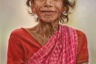 draw a beautiful realistic portraits of your loved ones