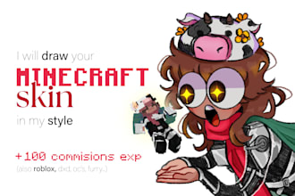 draw your minecraft or roblox skin in my style
