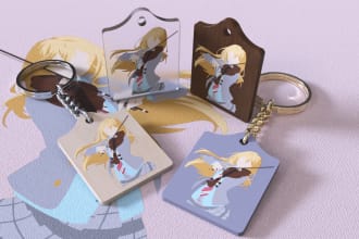 create your keychain designs in 3d for laser cutting