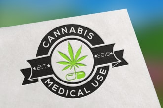 design cannabis, natural skin care logo for your business