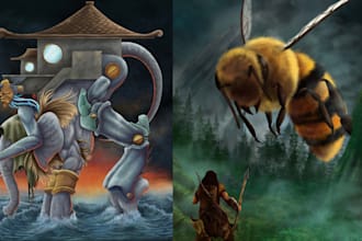 draw concept art, digital illustration, digital painting, and portrait